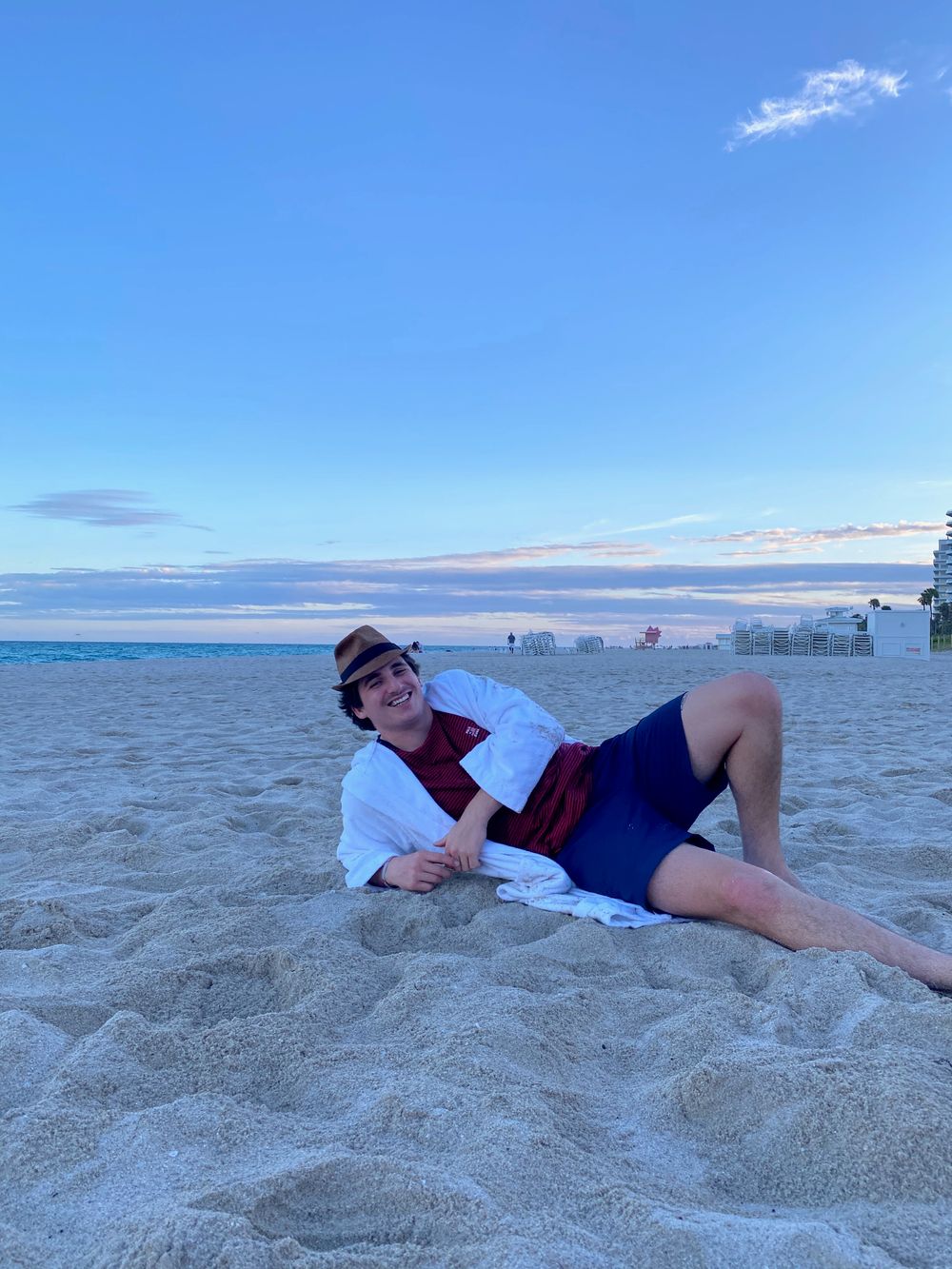 Lounging on the beach
